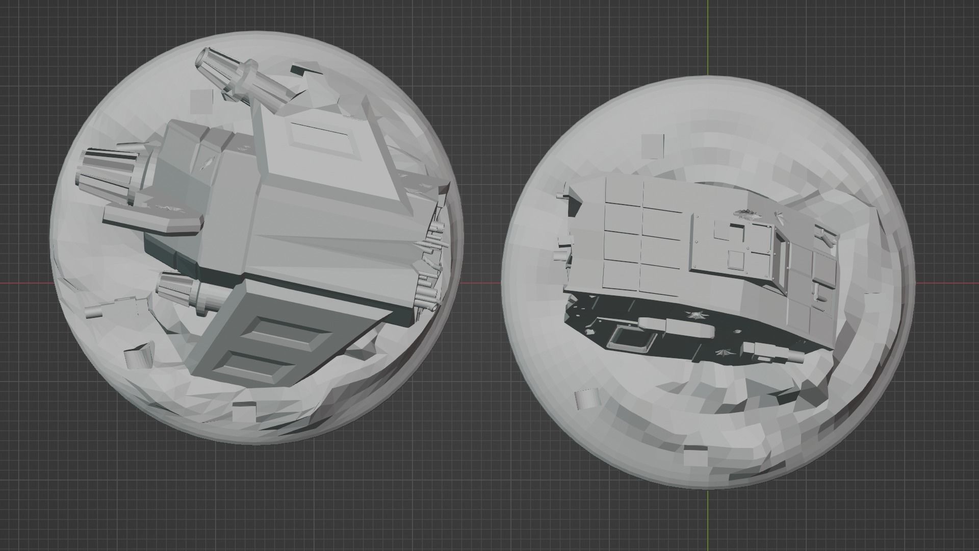 Crashed Space Ship 3D print model_4