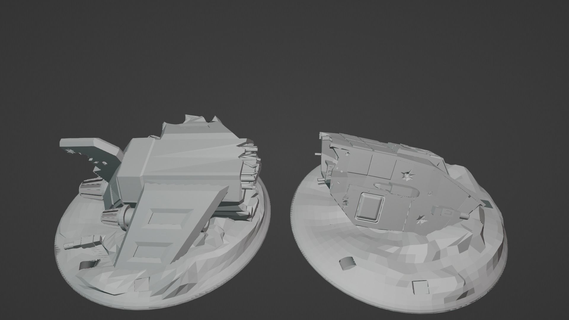 Crashed Space Ship 3D print model_5