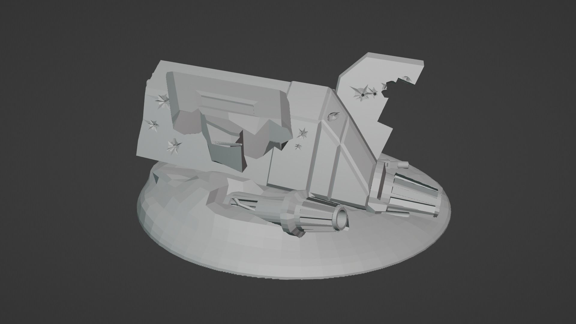 Crashed Space Ship 3D print model_13