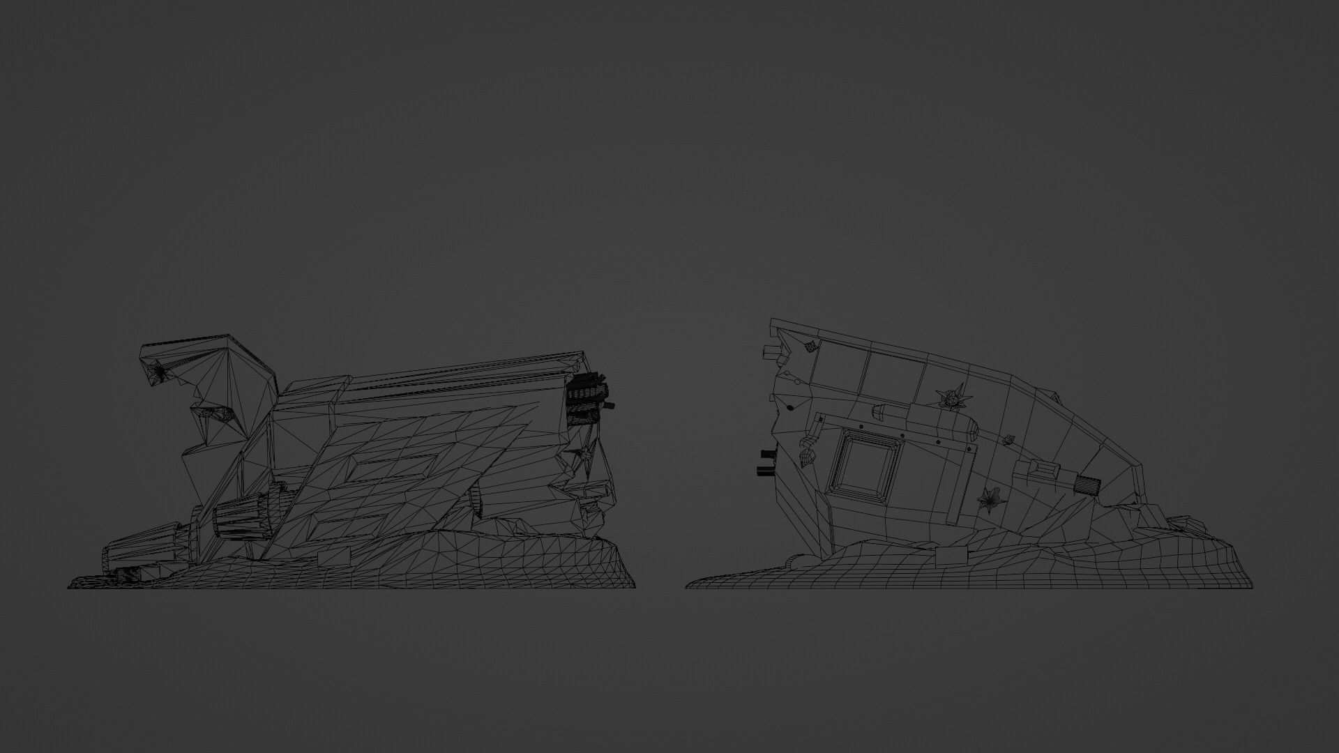 Crashed Space Ship 3D print model_18