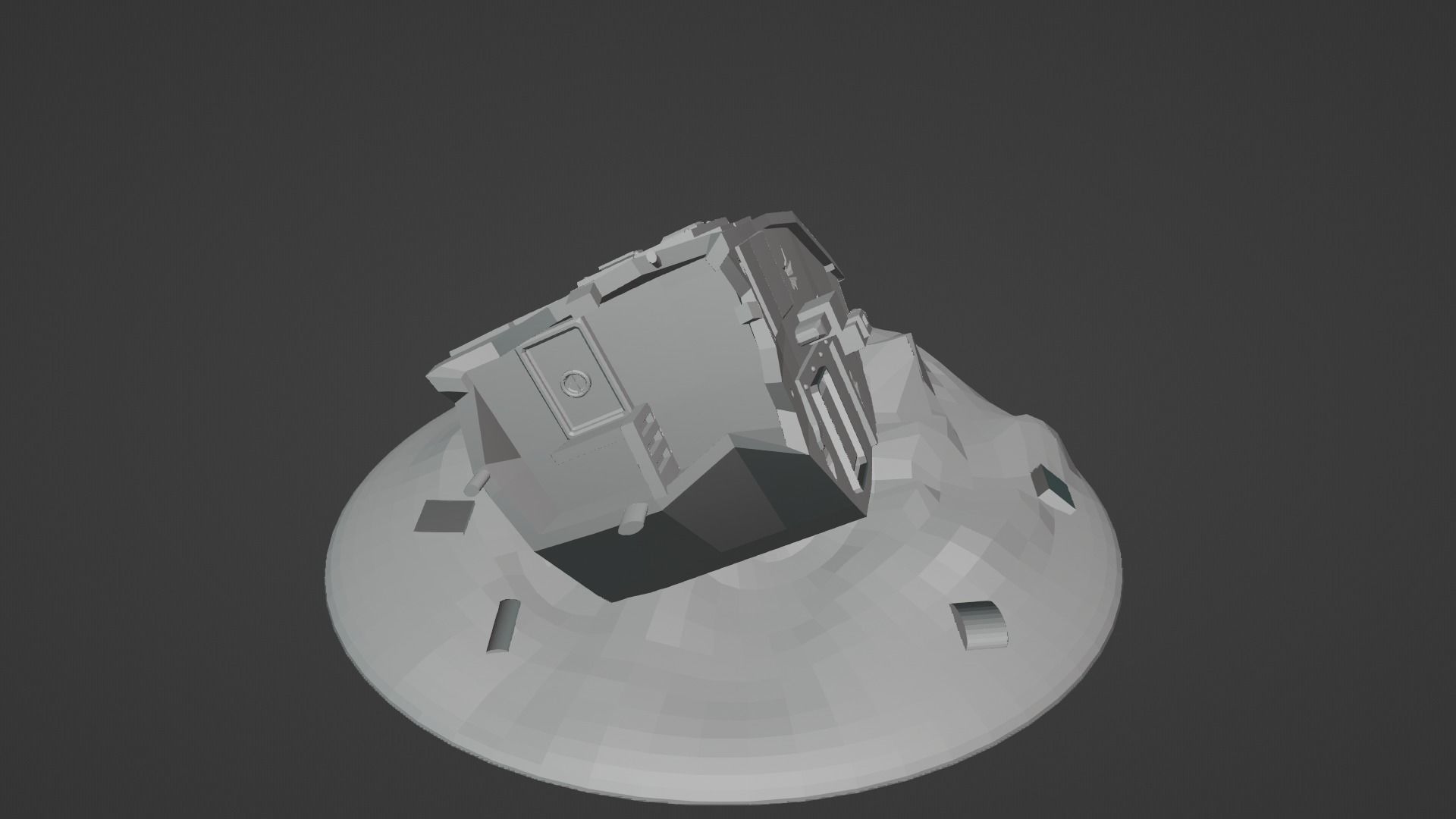 Crashed Space Ship 3D print model_10