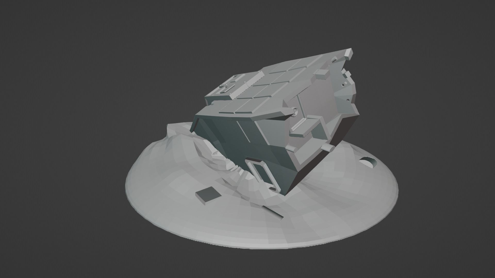 Crashed Space Ship 3D print model_9
