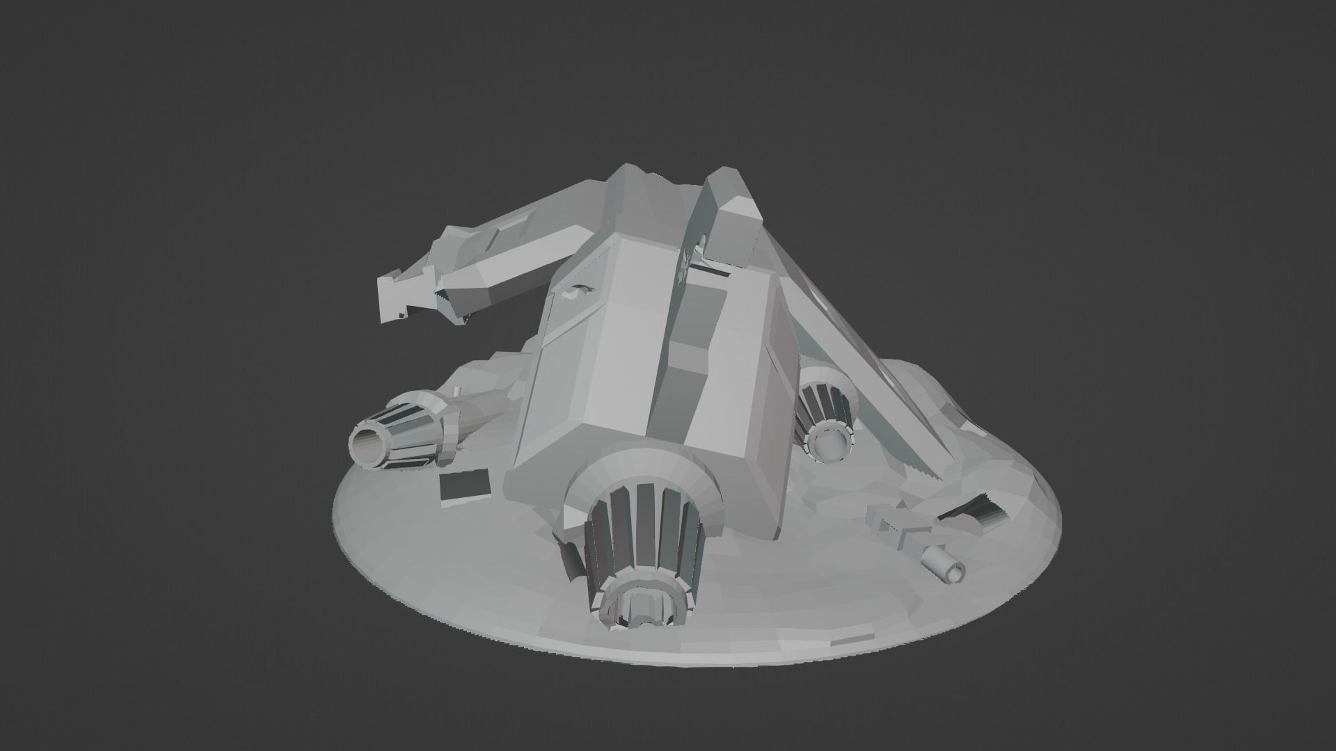 Crashed Space Ship 3D print model_14
