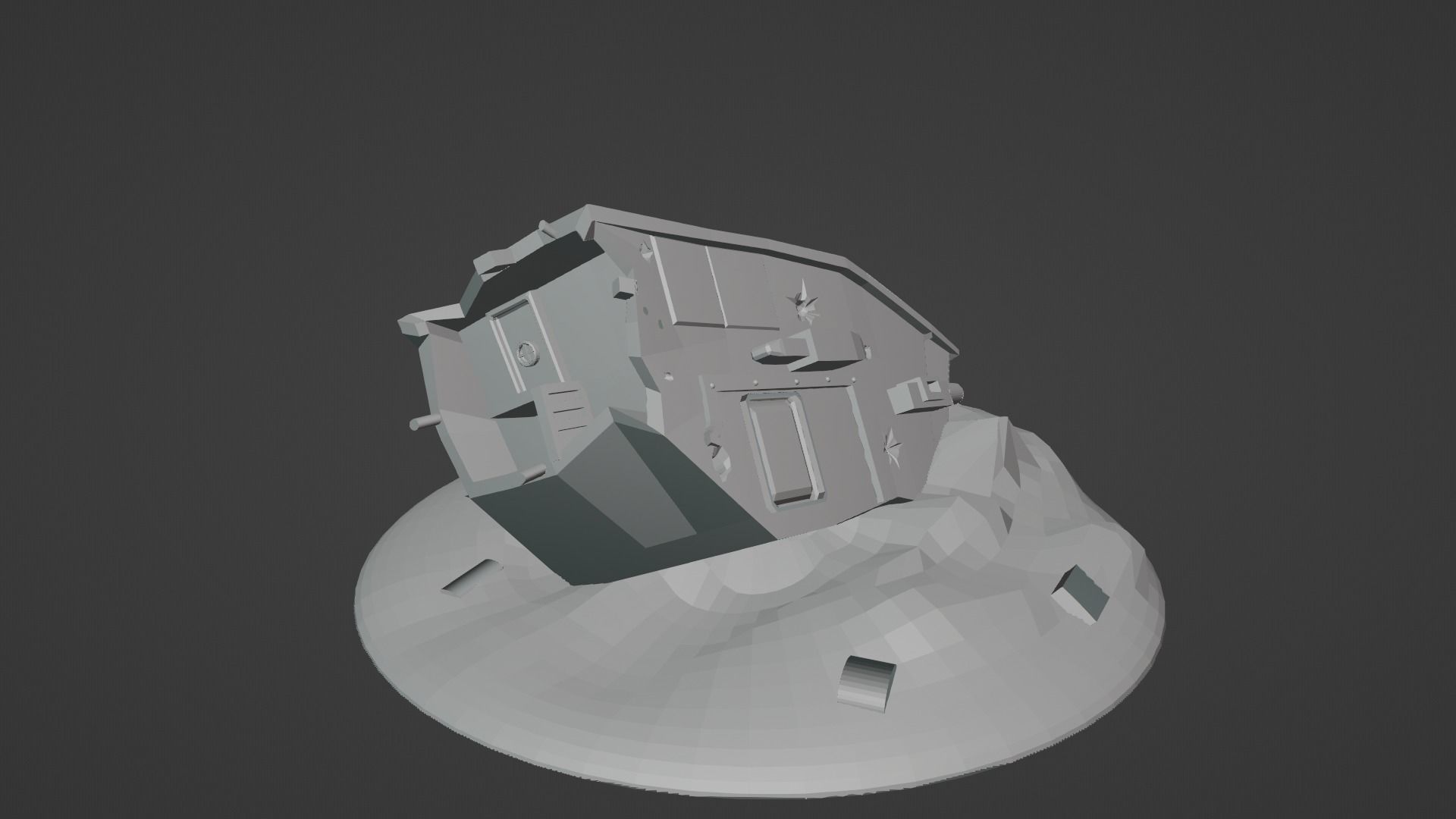 Crashed Space Ship 3D print model_11