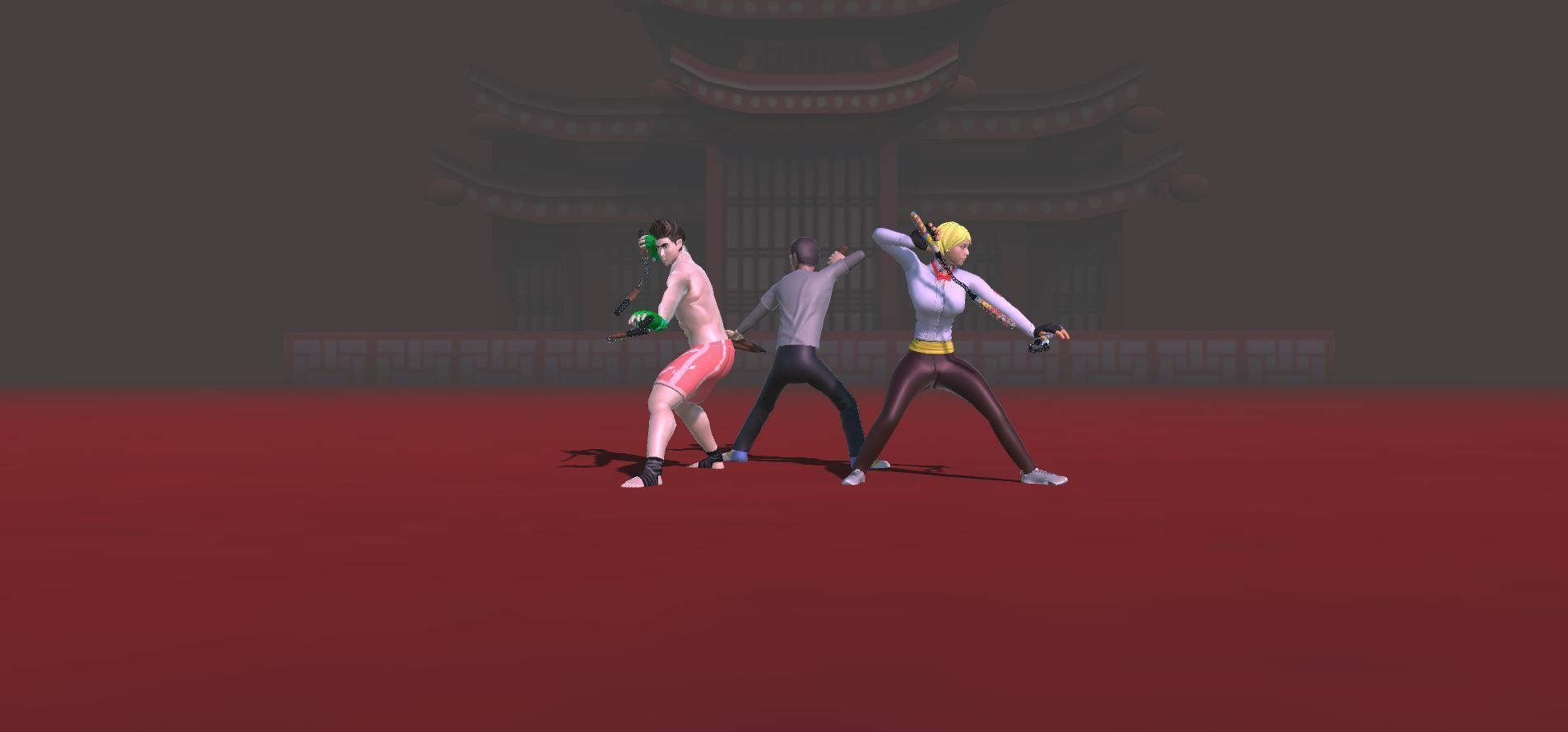 Nunchaku Animations Low-poly 3D model_4