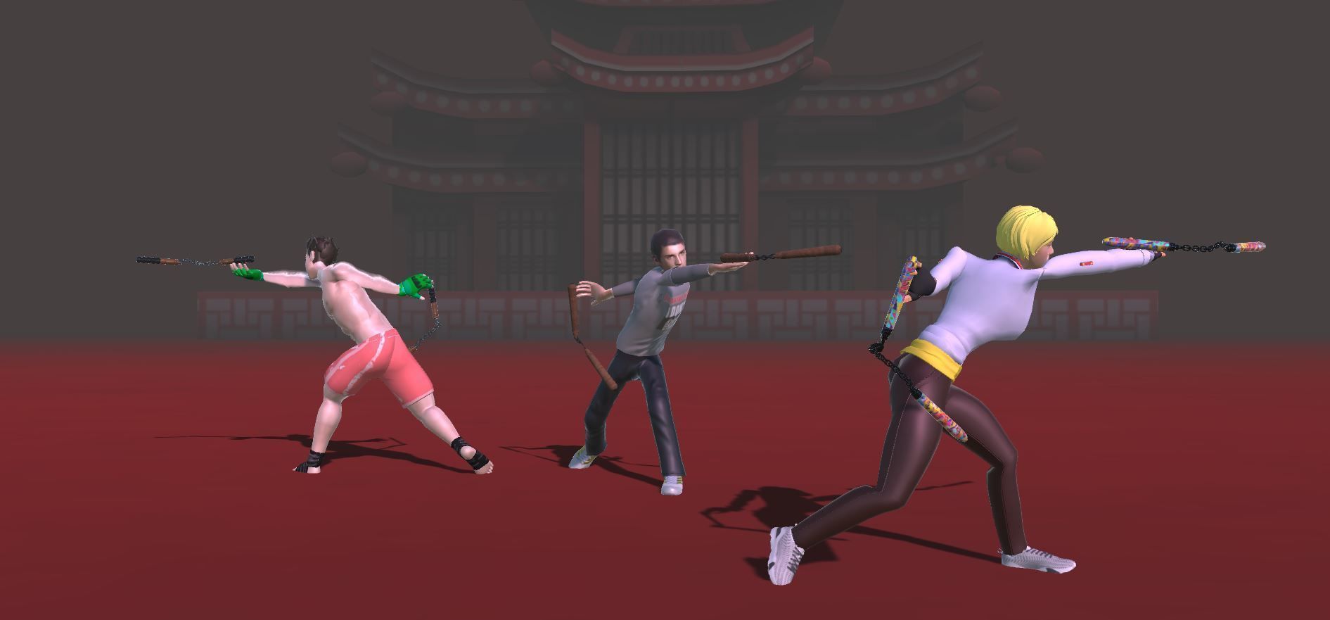 Nunchaku Animations Low-poly 3D model_3