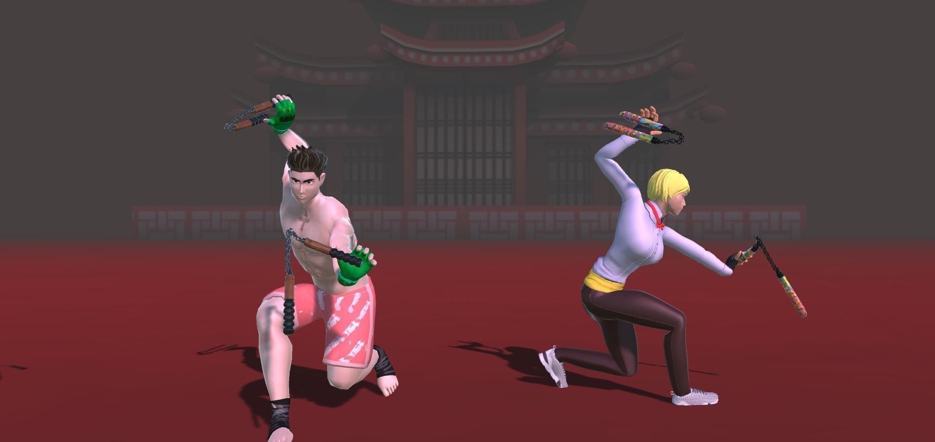 Nunchaku Animations Low-poly 3D model_6