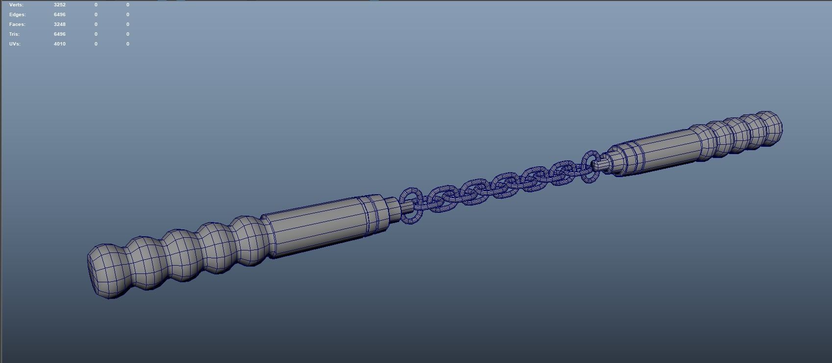 Nunchaku Animations Low-poly 3D model_7