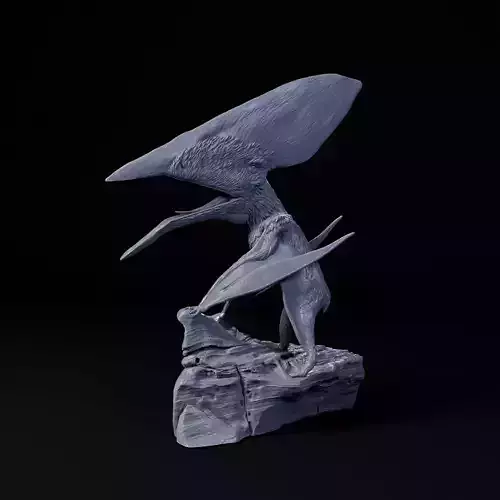 Thalassodromeus vocalizing 1-35 scale pre-supported pterosaur