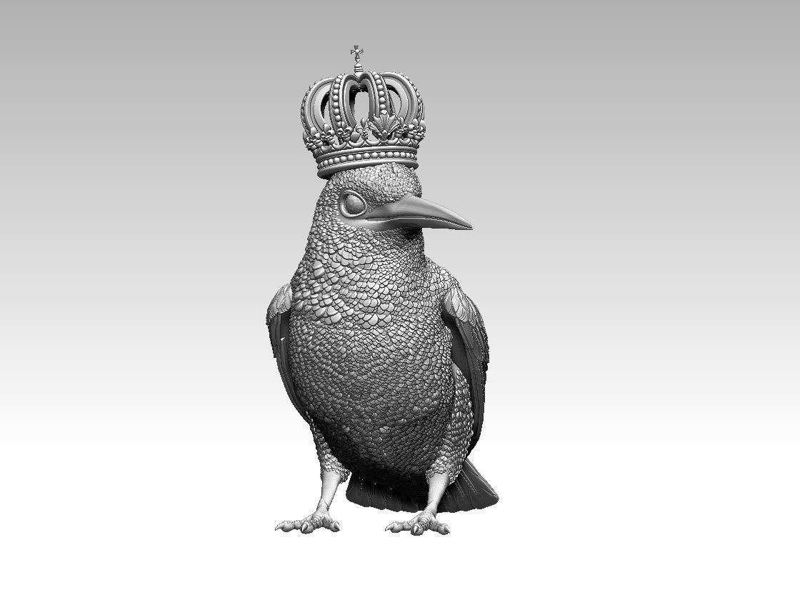 Kingfisher bird  3D print model_13