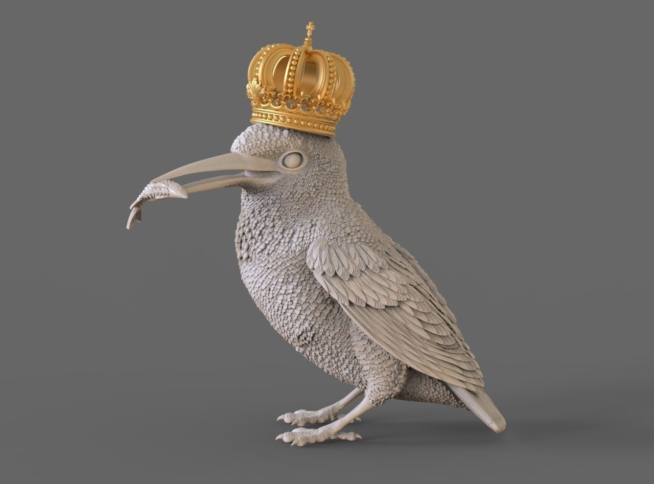 Kingfisher bird  3D print model_22