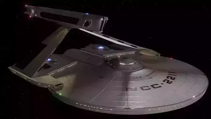Larson Class Destroyer from Star Trek Gaming Lore Low-poly 3D model