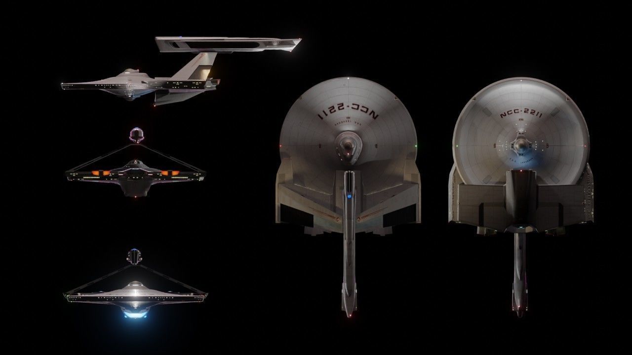 Larson Class Destroyer from Star Trek Gaming Lore Low-poly 3D model_4