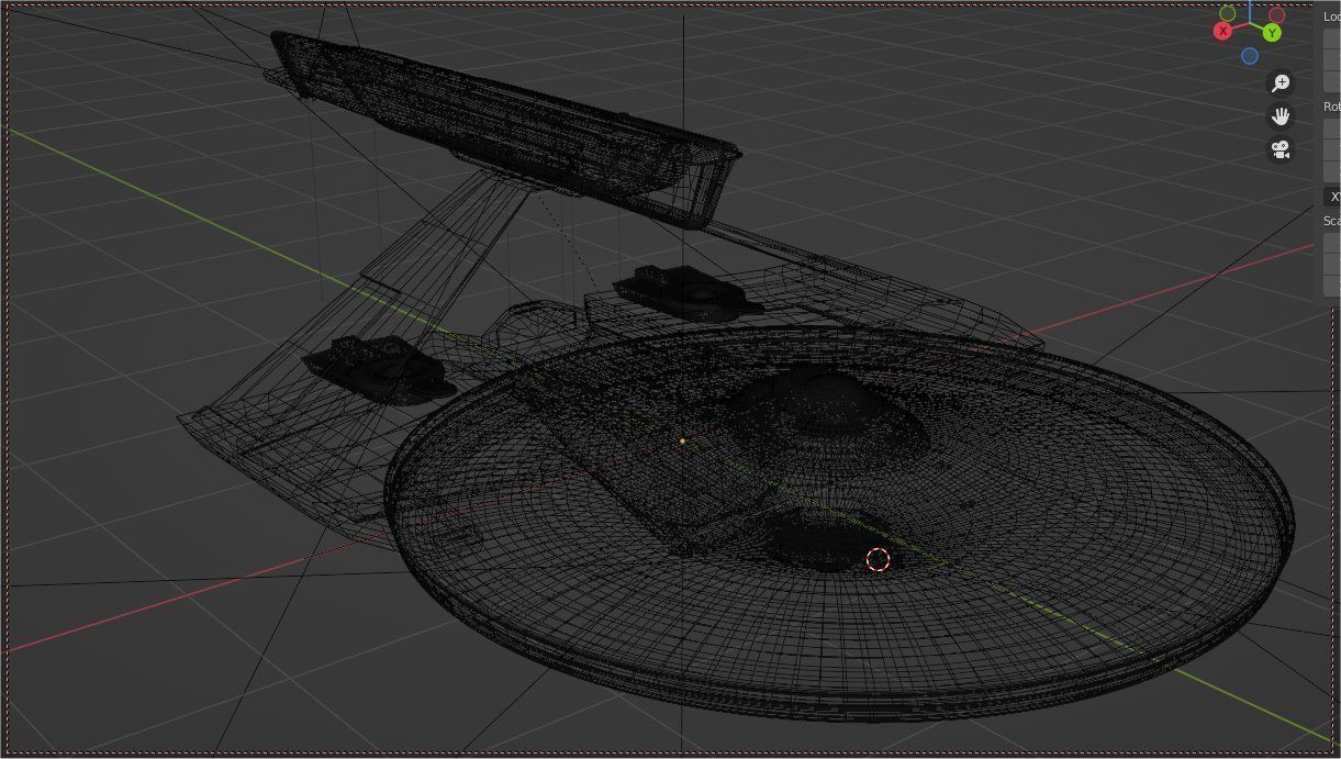 Larson Class Destroyer from Star Trek Gaming Lore Low-poly 3D model_6