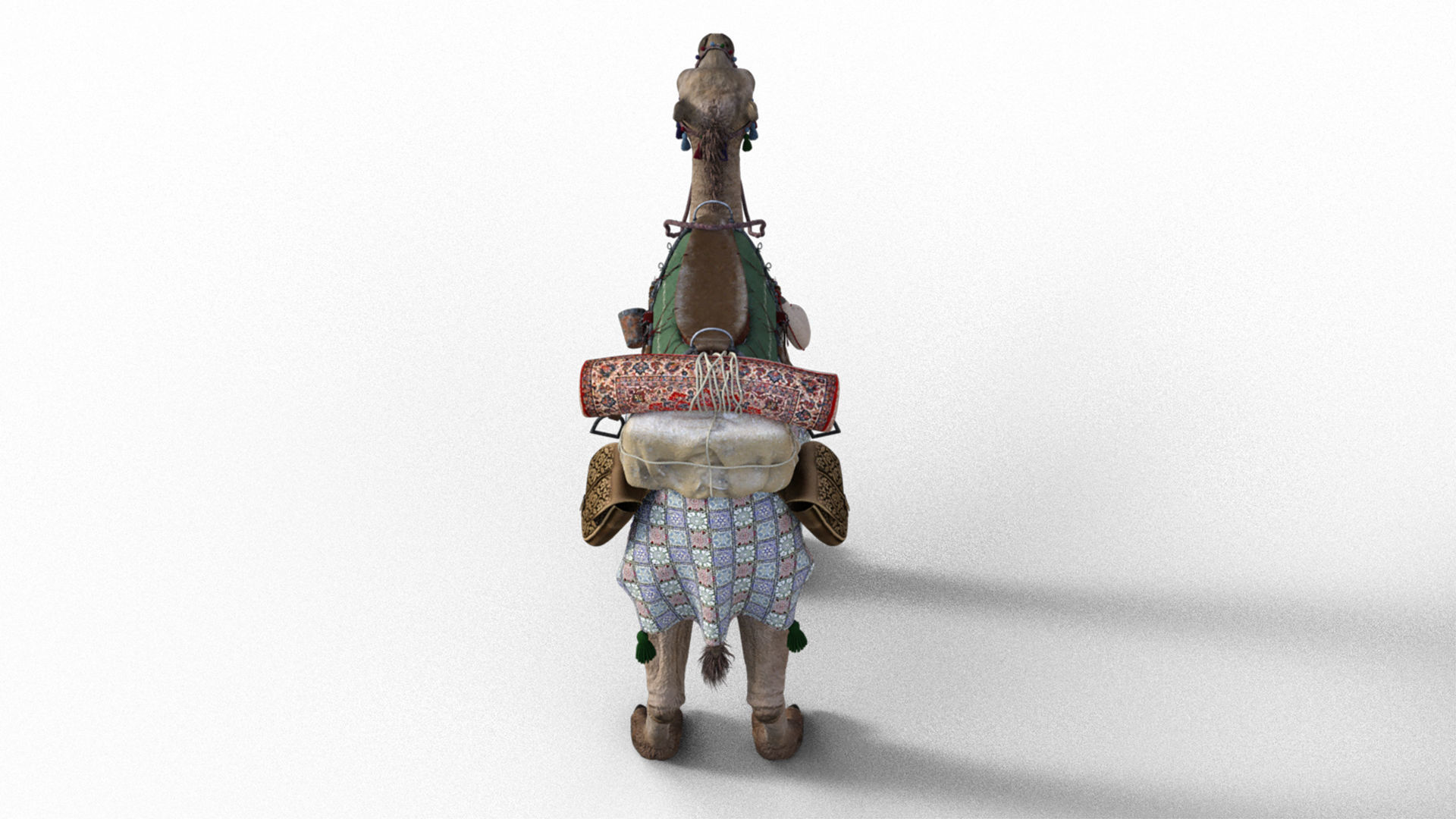 Camel With Package - Rigged 3D model_5