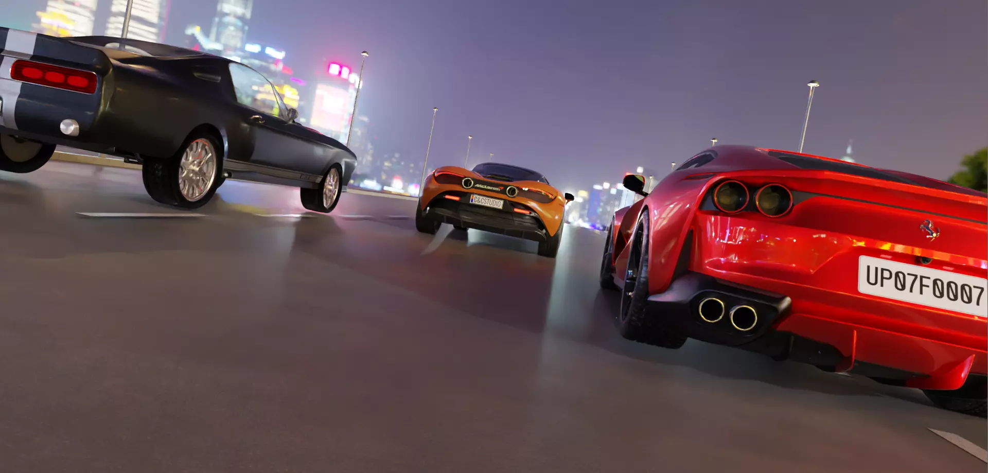 racing  cars  Low-poly 3D model_0