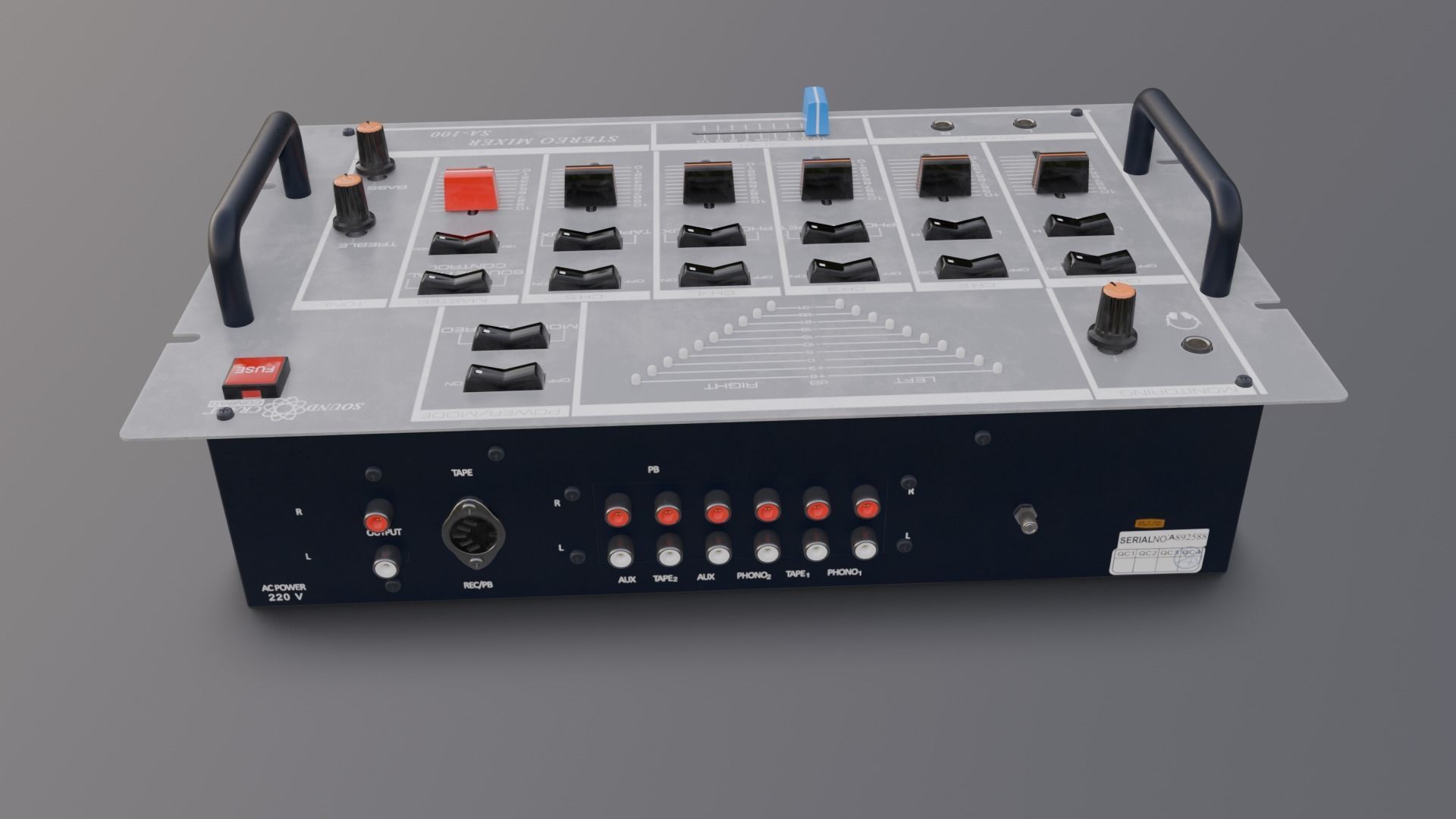  Audio mixer 3D Model Low-poly 3D model_2
