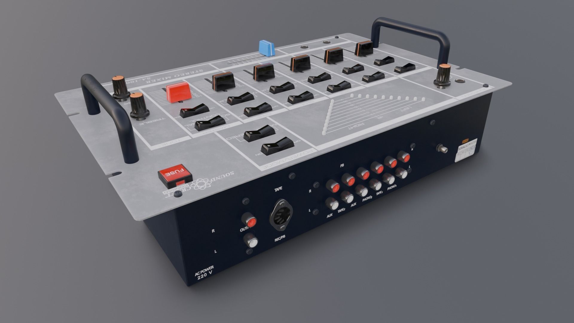  Audio mixer 3D Model Low-poly 3D model_12