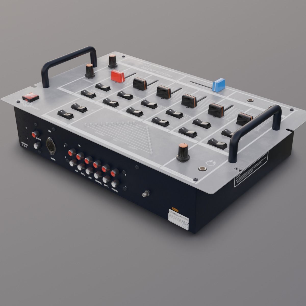  Audio mixer 3D Model Low-poly 3D model_5