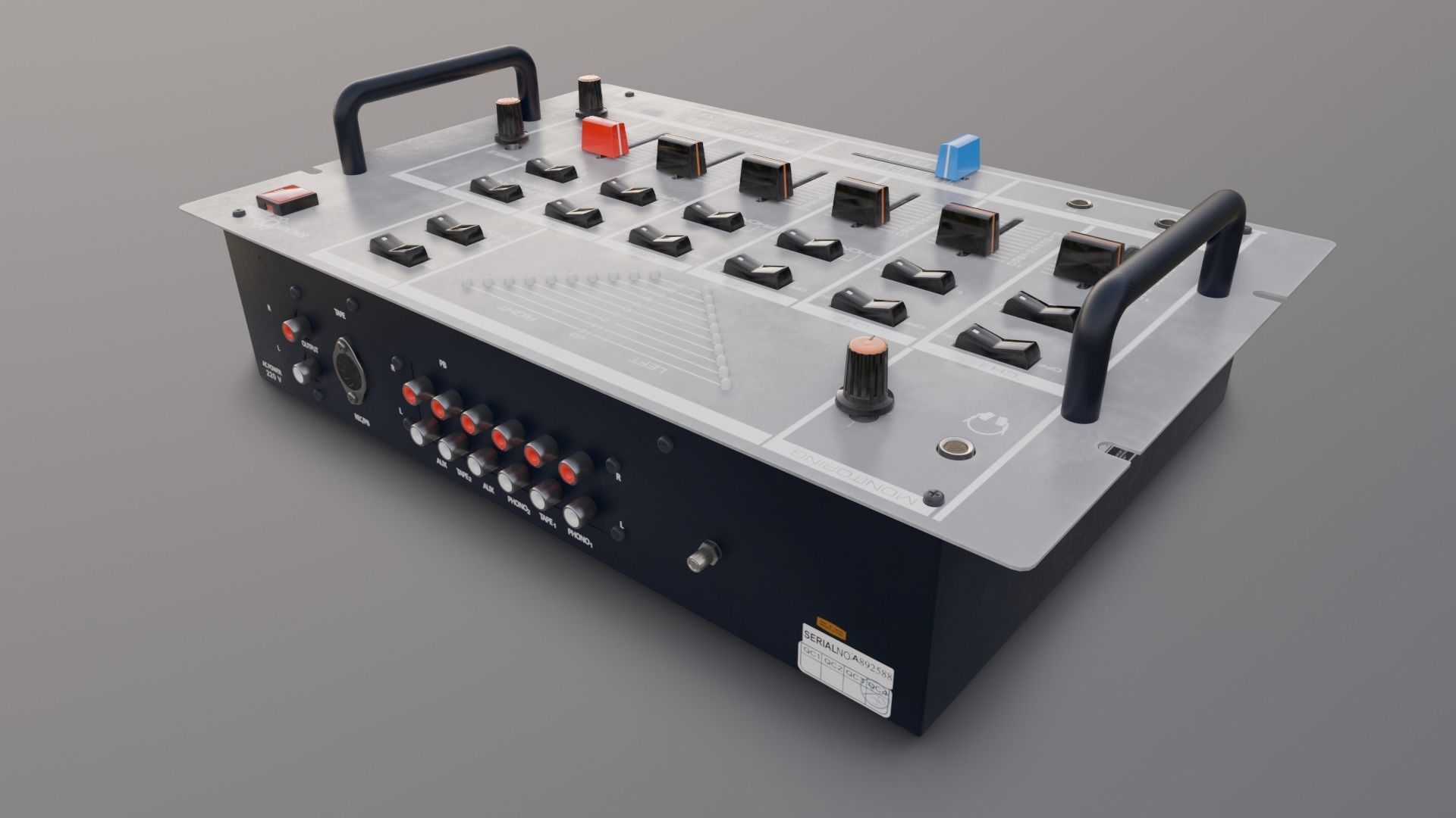  Audio mixer 3D Model Low-poly 3D model_11