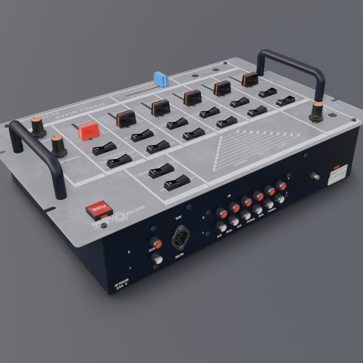  Audio mixer 3D Model Low-poly 3D model_4
