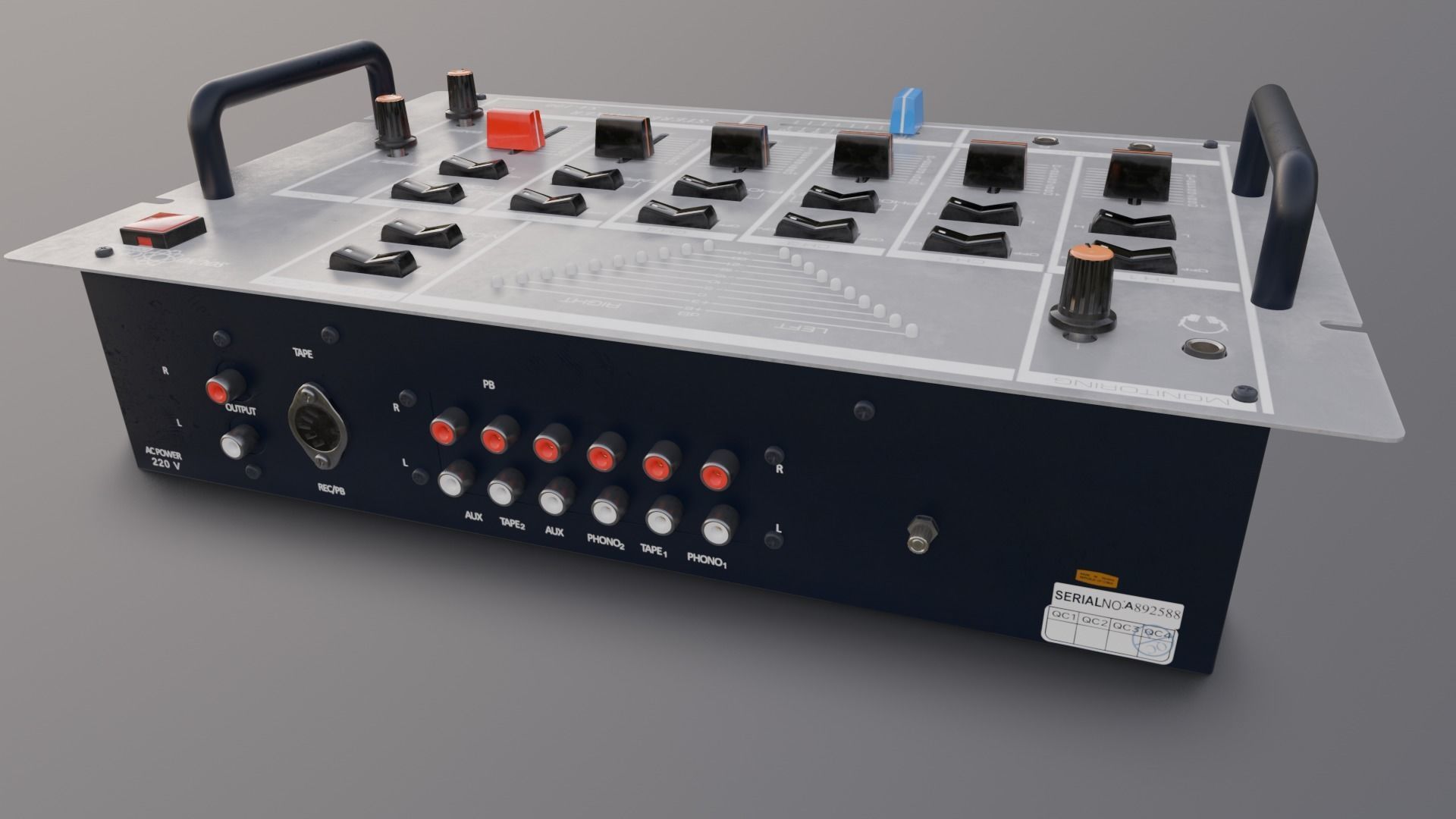  Audio mixer 3D Model Low-poly 3D model_10
