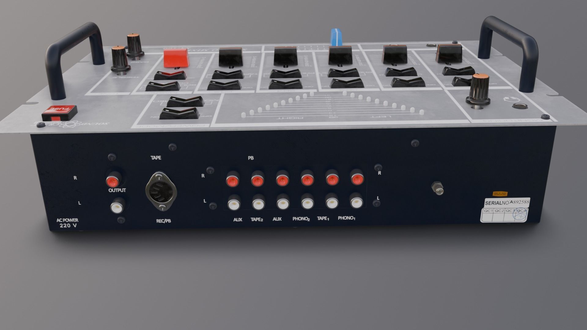  Audio mixer 3D Model Low-poly 3D model_14
