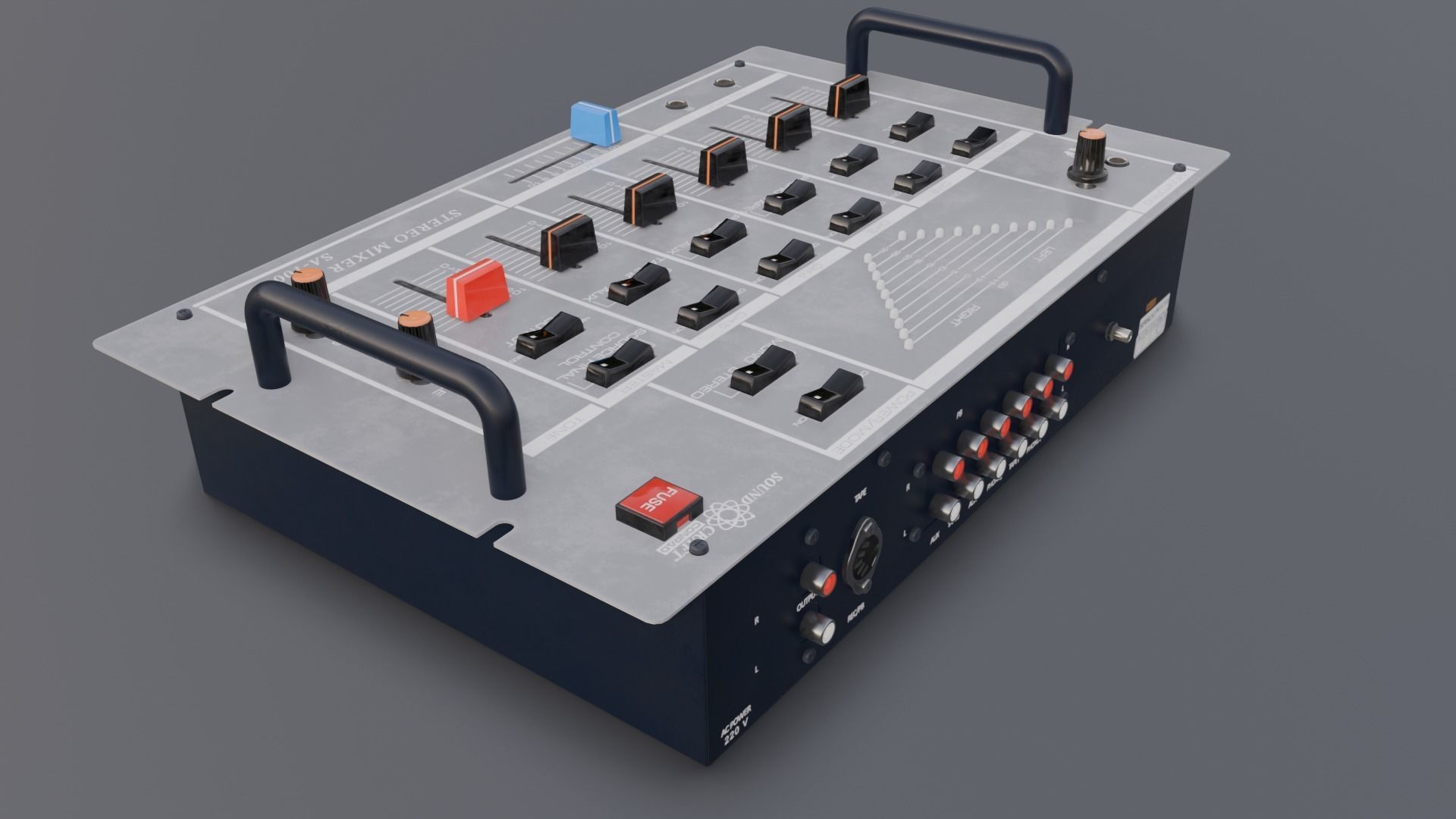  Audio mixer 3D Model Low-poly 3D model_1