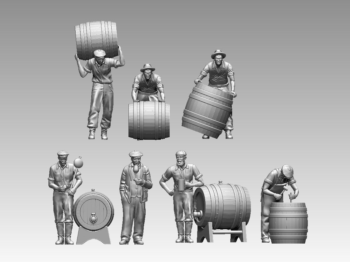 workers 3D print model_51