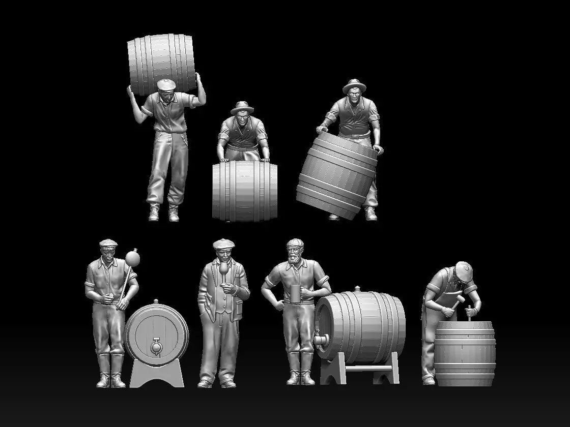 workers 3D print model_0