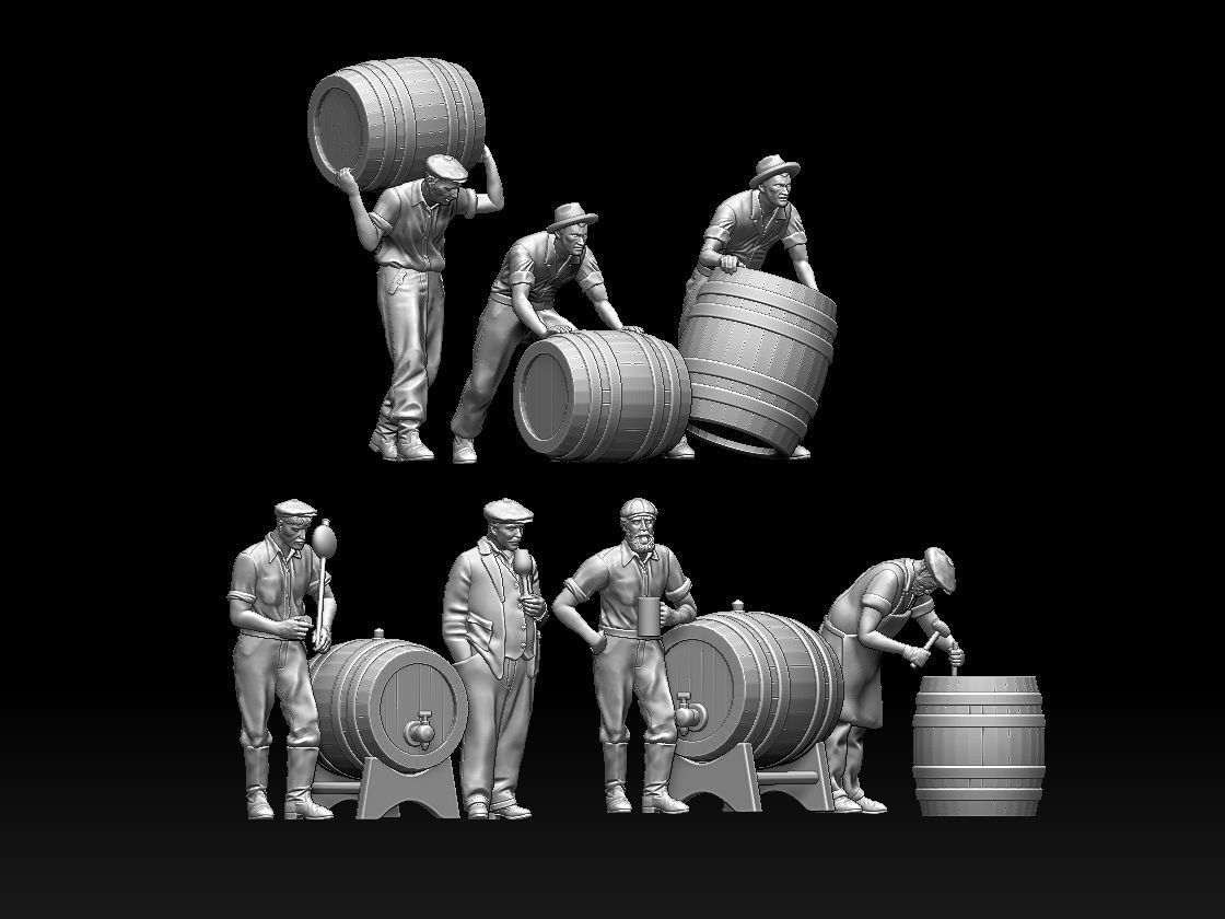 workers 3D print model_49