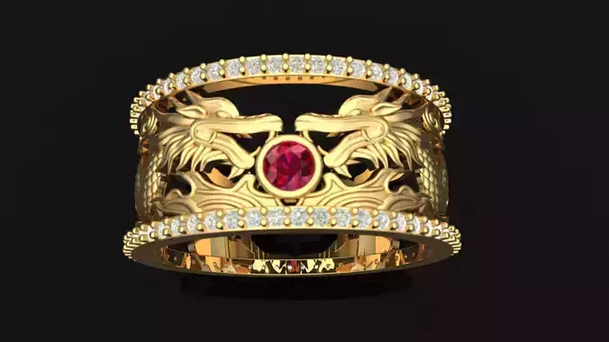 Dragon Diamond Ring