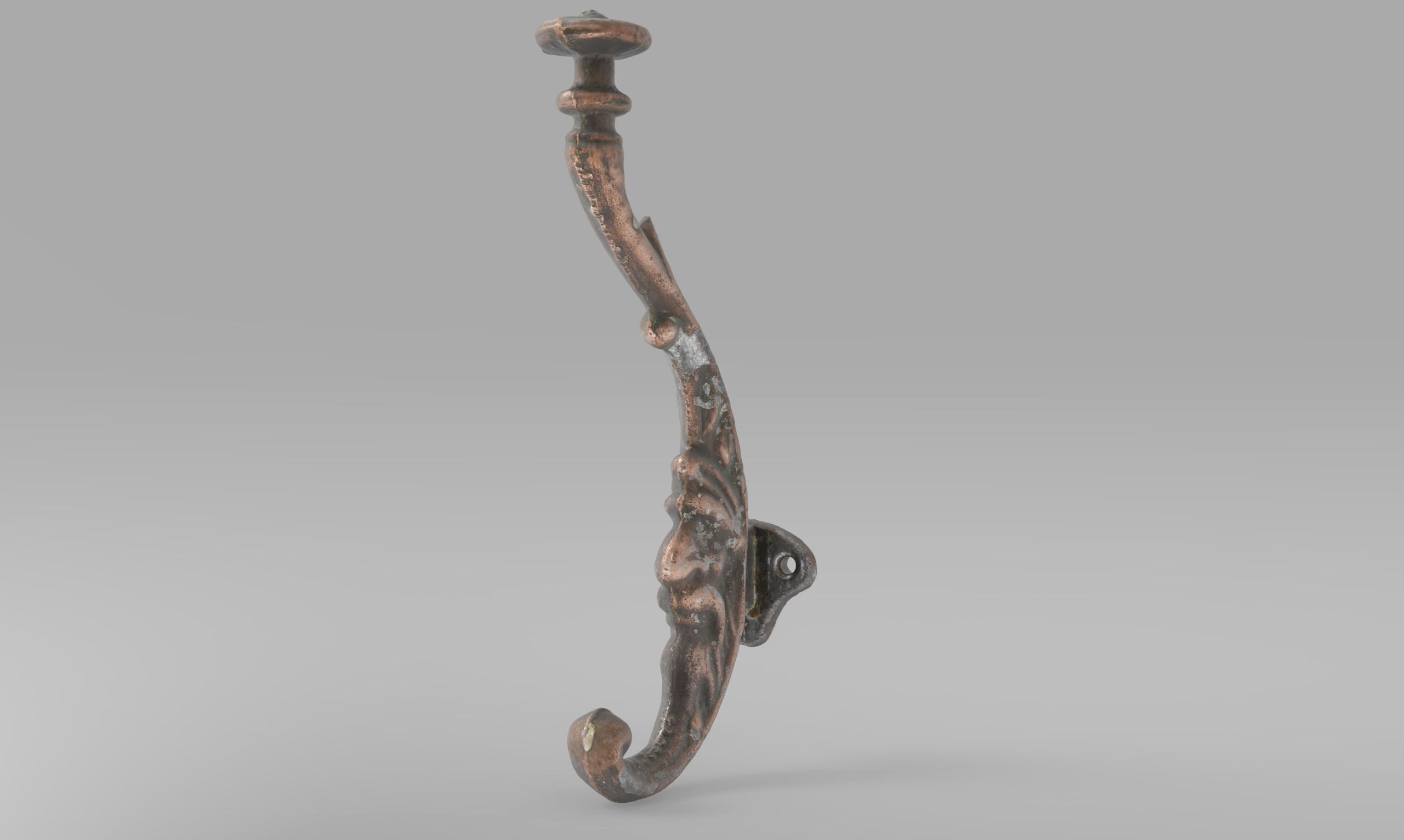 Clothes Hook Low-poly 3D model_3