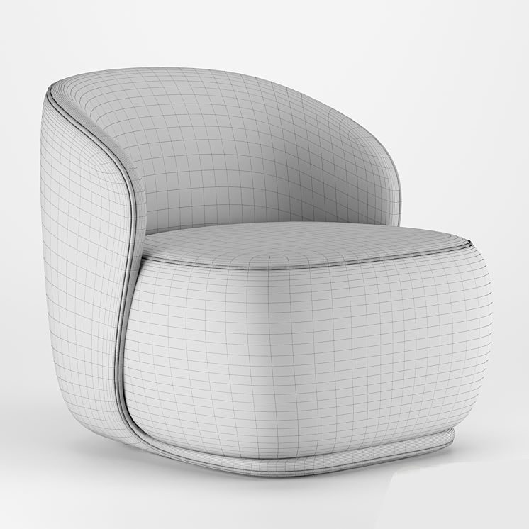 La Pipe lounge chair 3D model_4