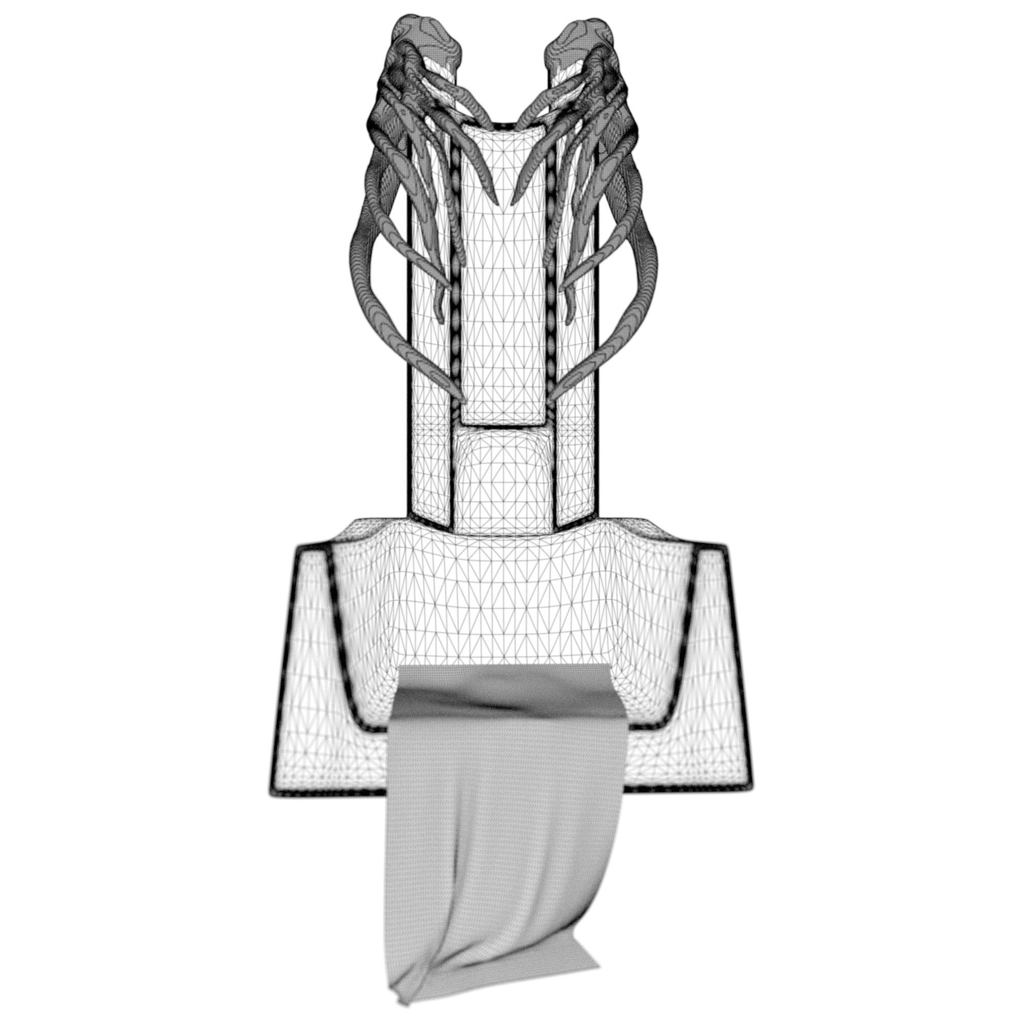 Throne 3D model_6