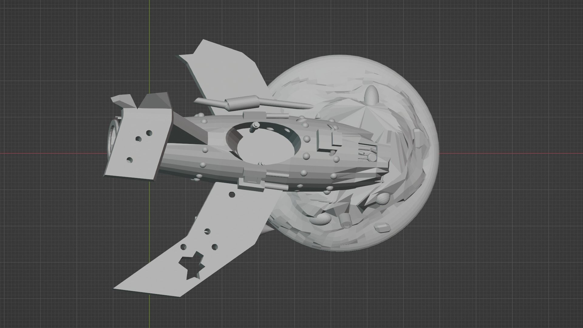 Crashed Space Plane Scenery 3D print model_7