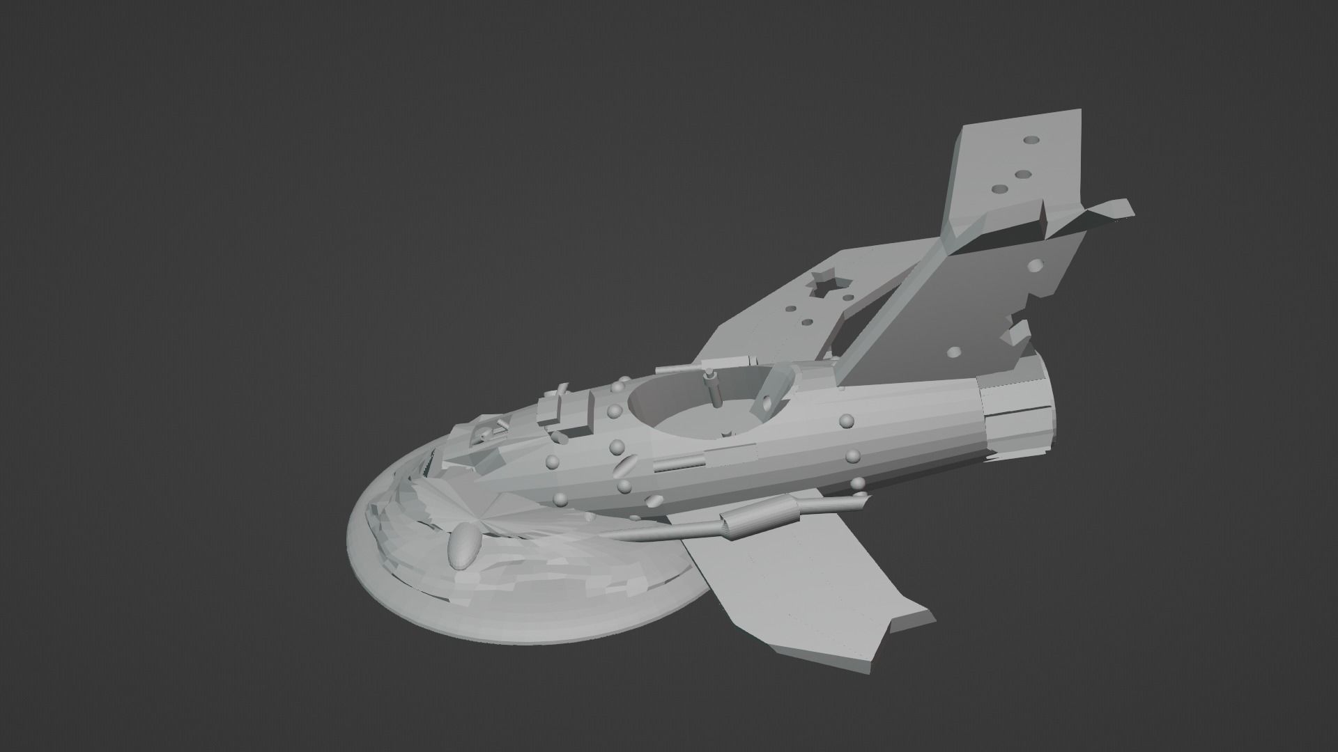 Crashed Space Plane Scenery 3D print model_1