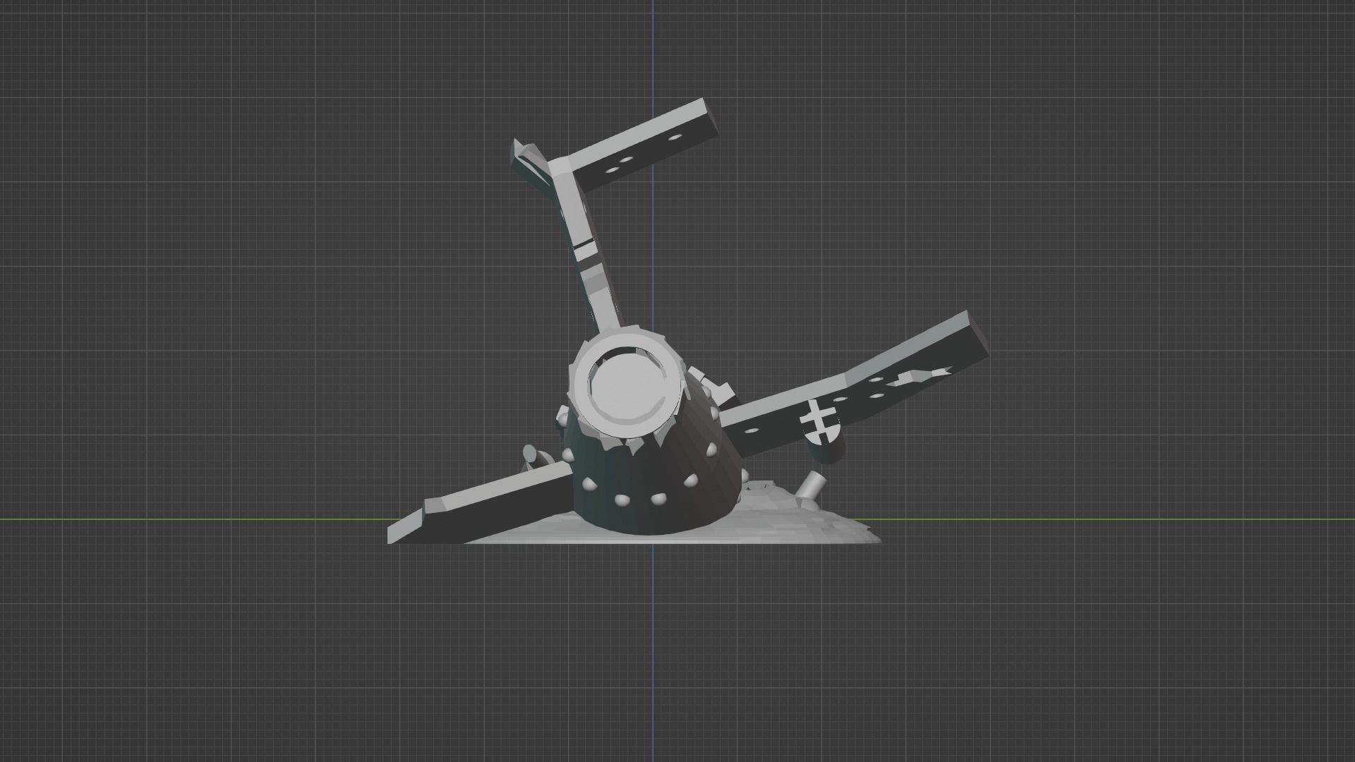 Crashed Space Plane Scenery 3D print model_9