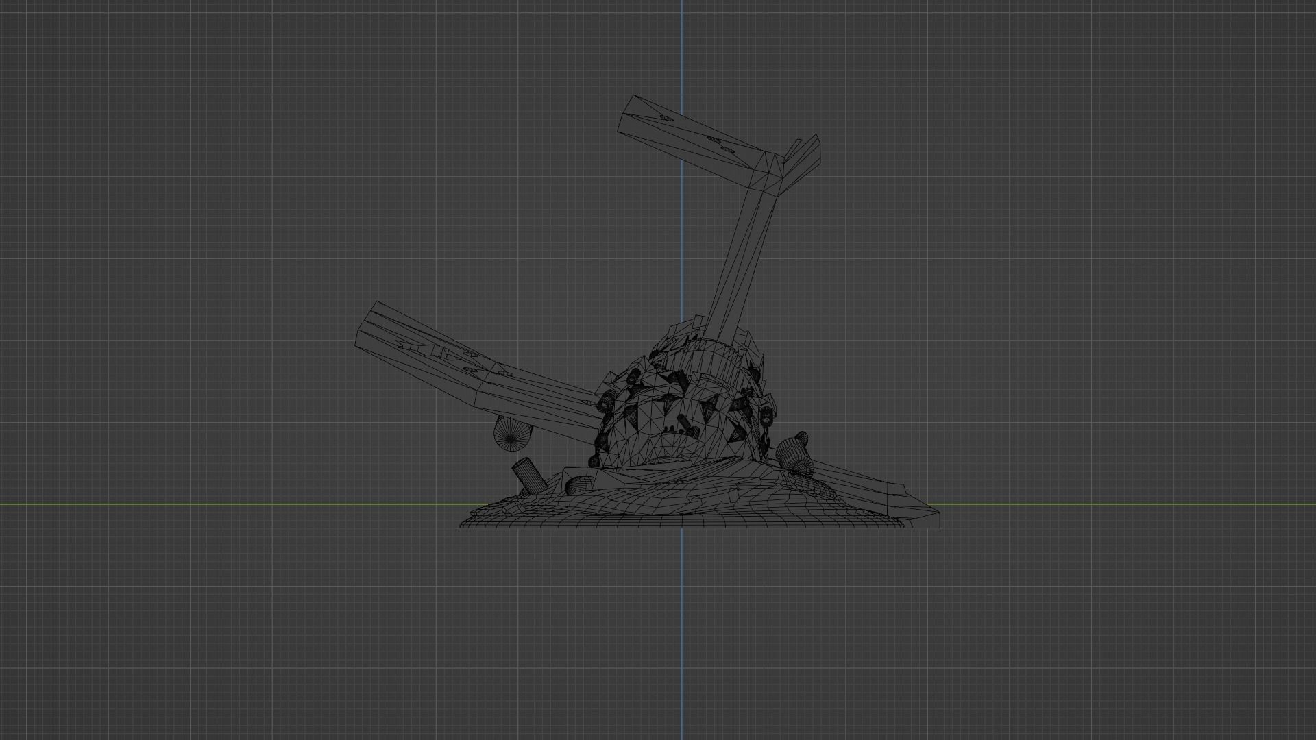 Crashed Space Plane Scenery 3D print model_11