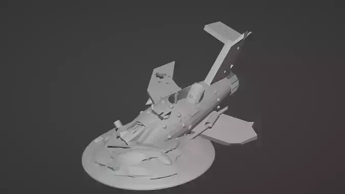 Crashed Space Plane Scenery
