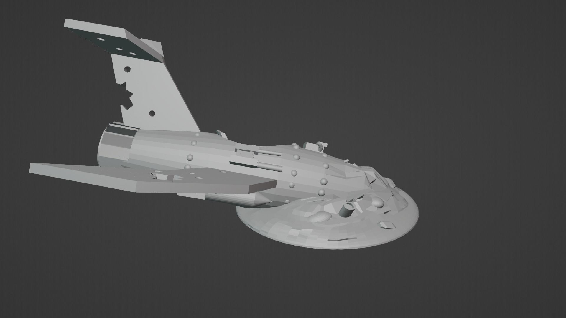 Crashed Space Plane Scenery 3D print model_2
