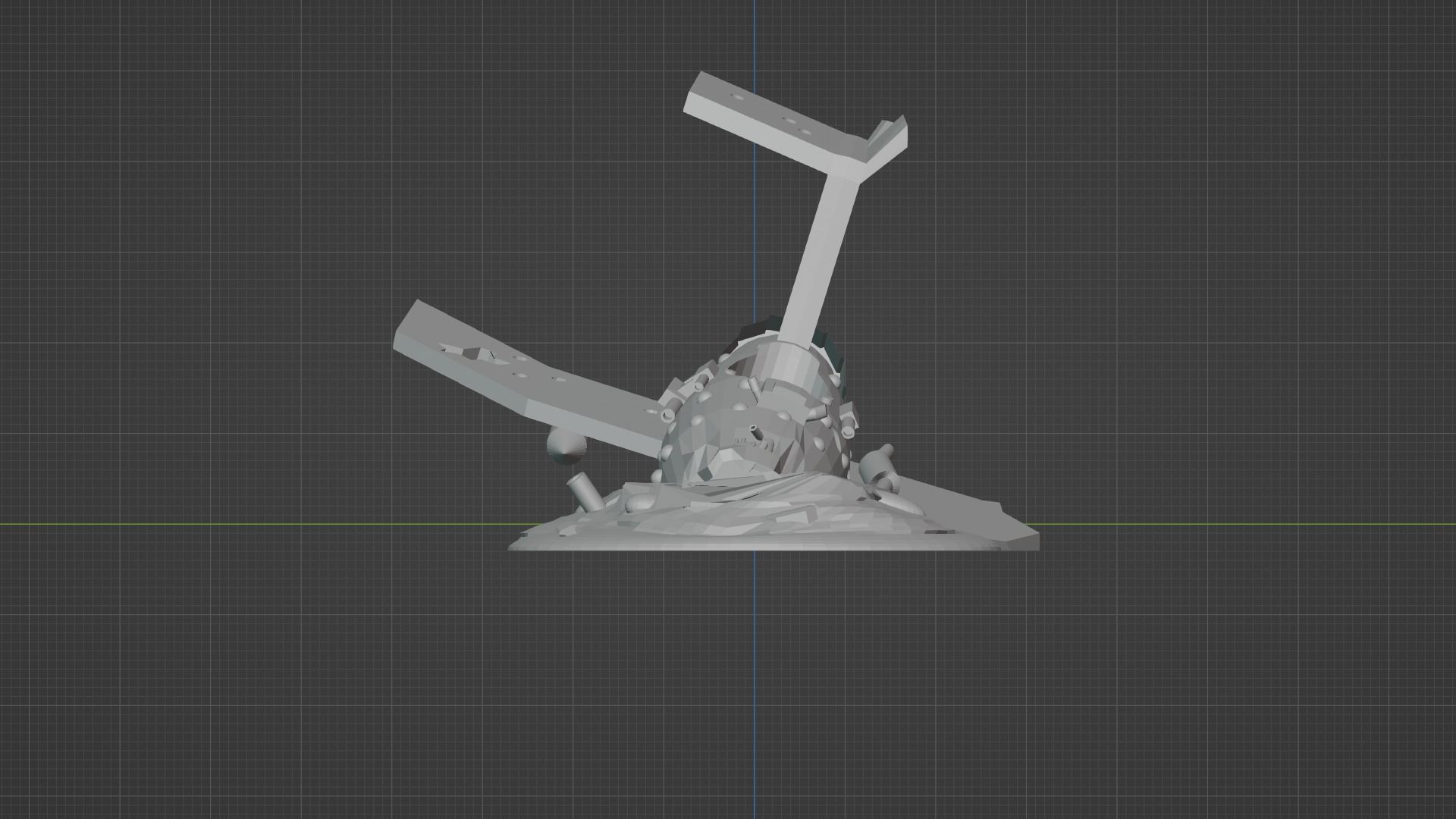 Crashed Space Plane Scenery 3D print model_6