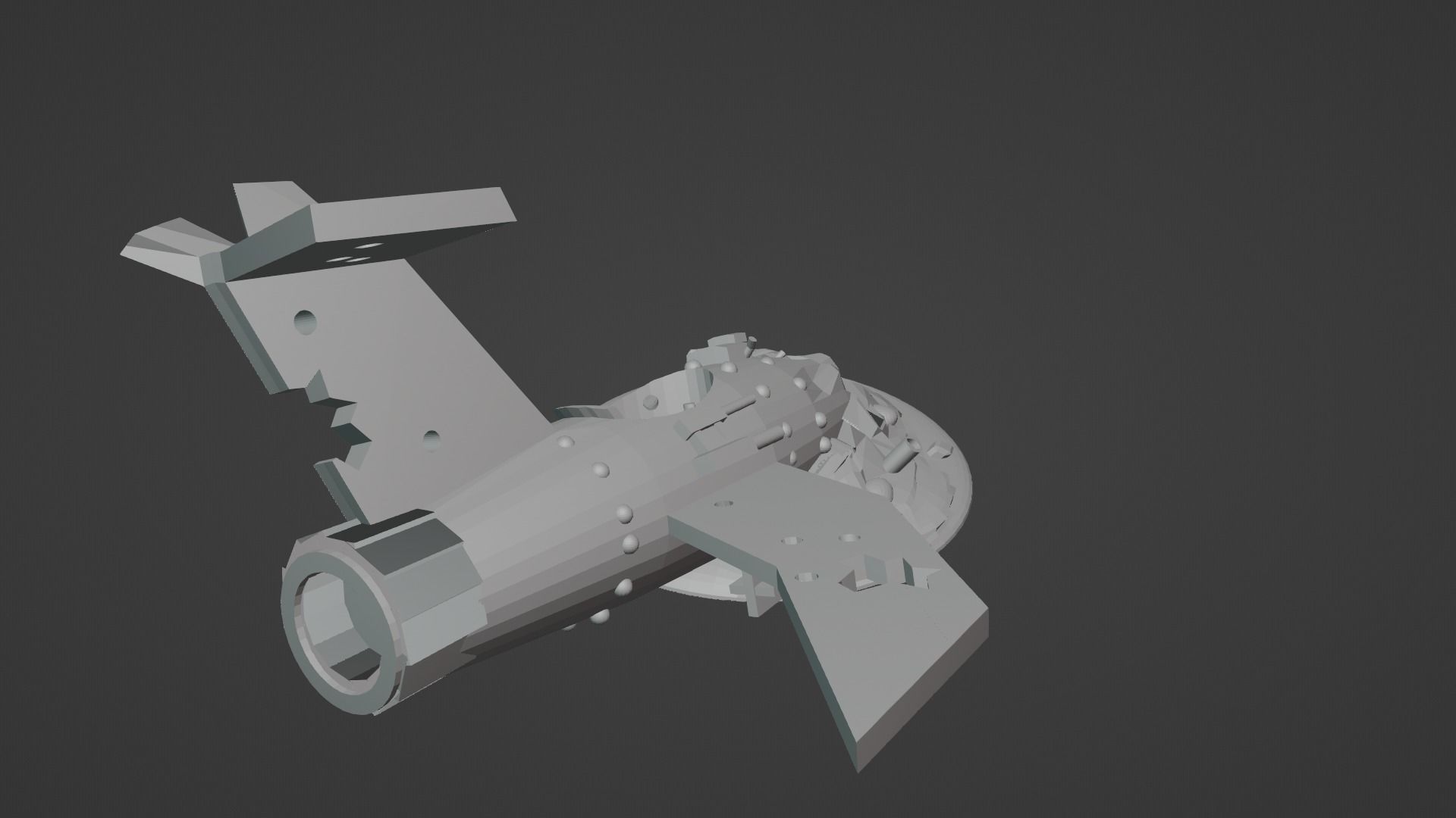 Crashed Space Plane Scenery 3D print model_4