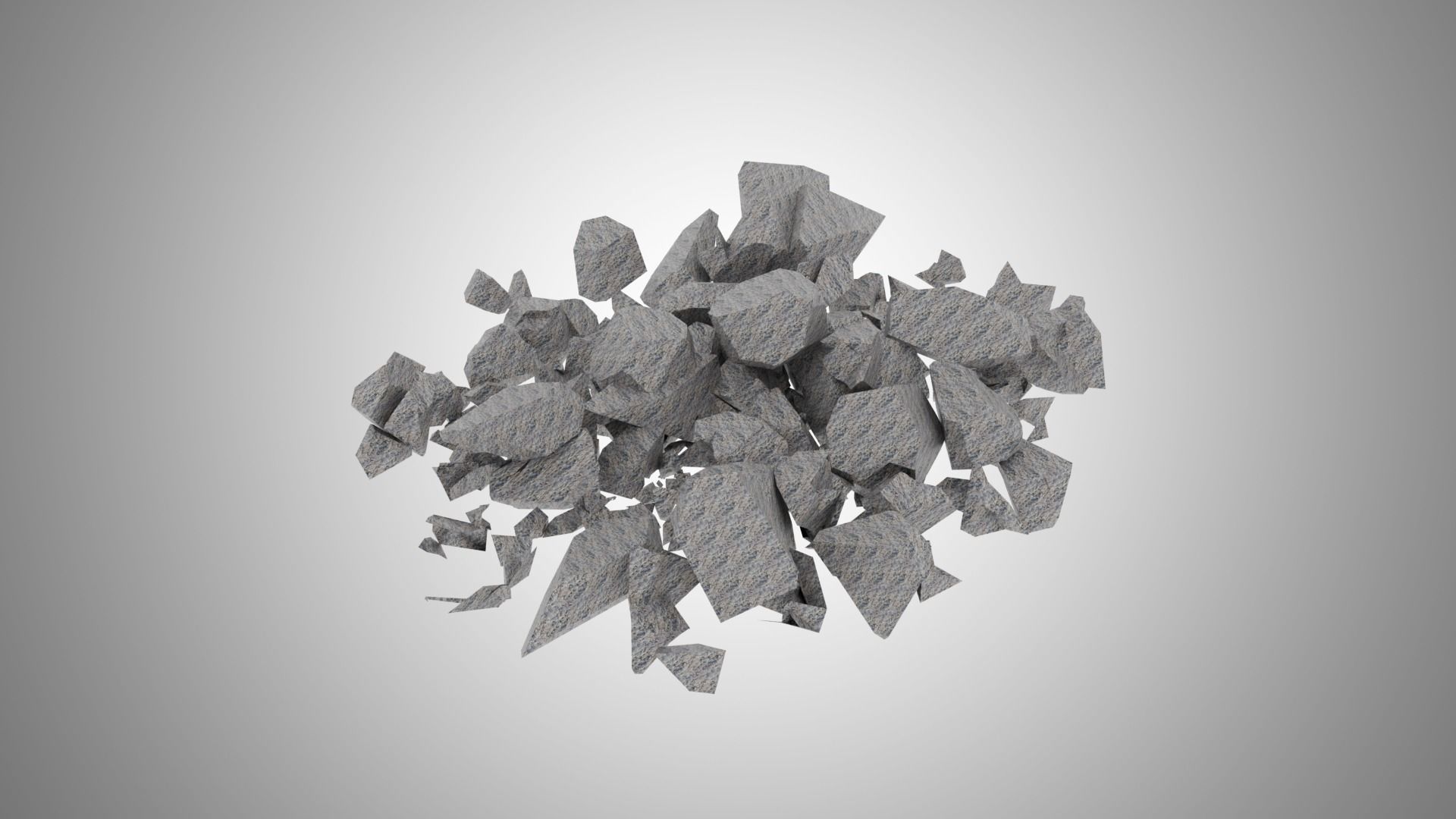 Storm Grey Rock 3D model_4