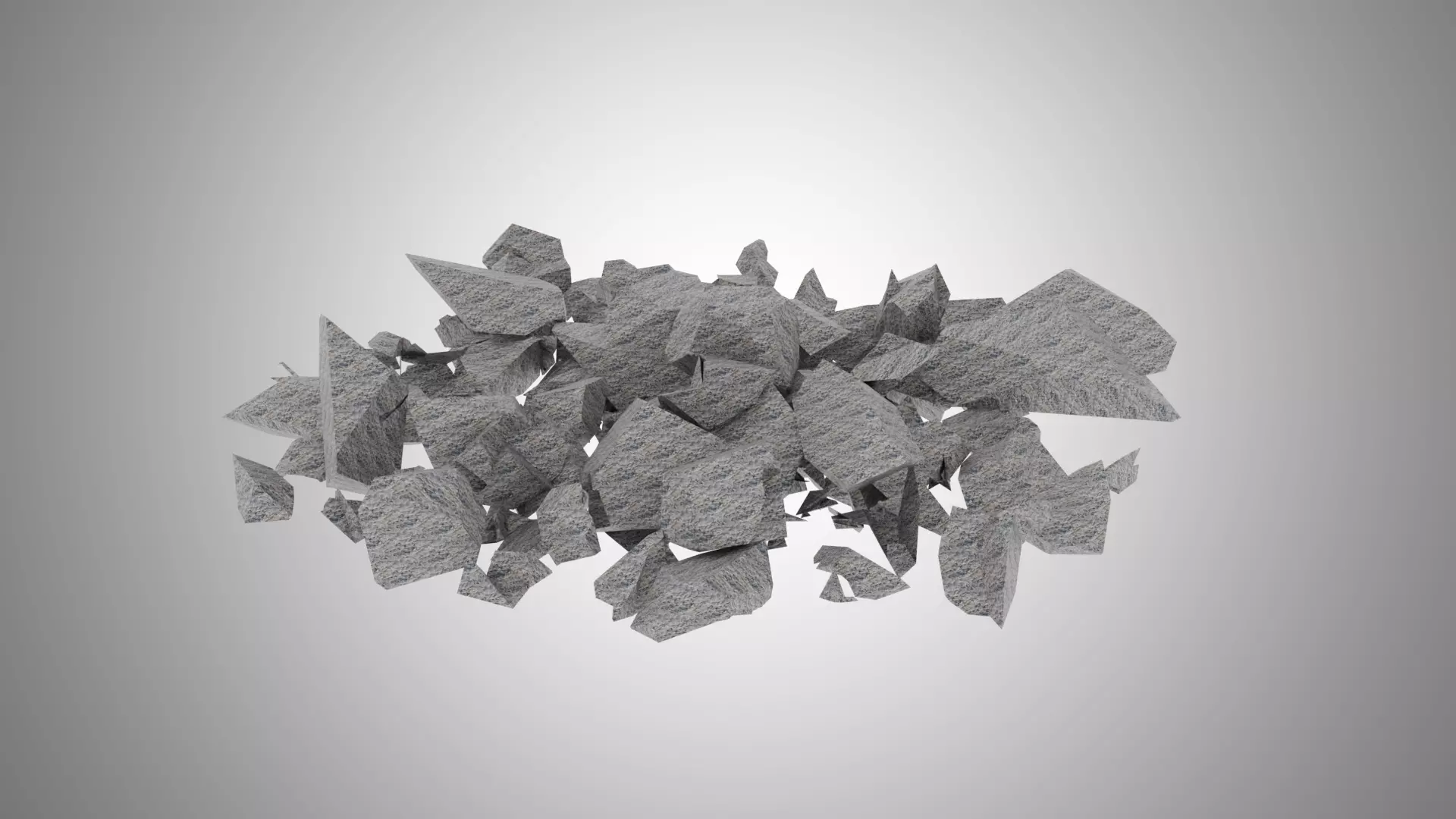 Storm Grey Rock 3D model_0