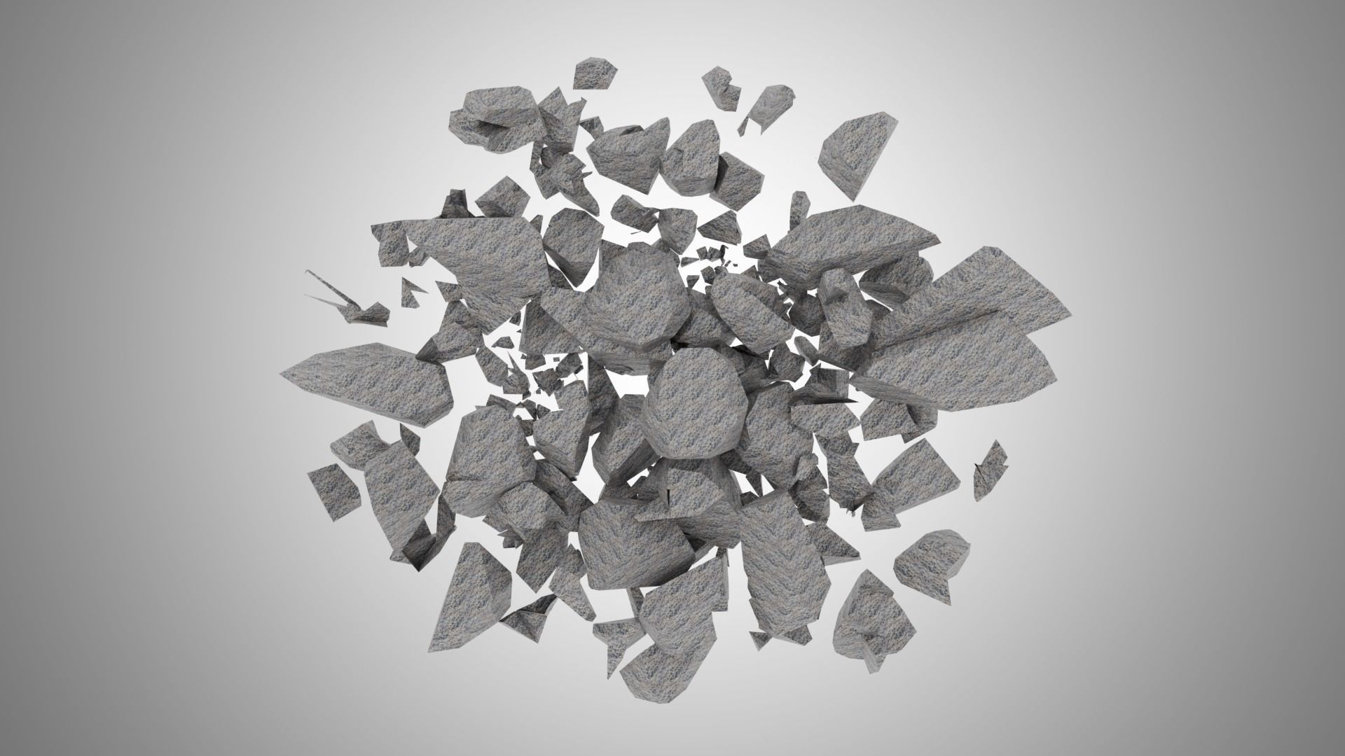 Storm Grey Rock 3D model_3