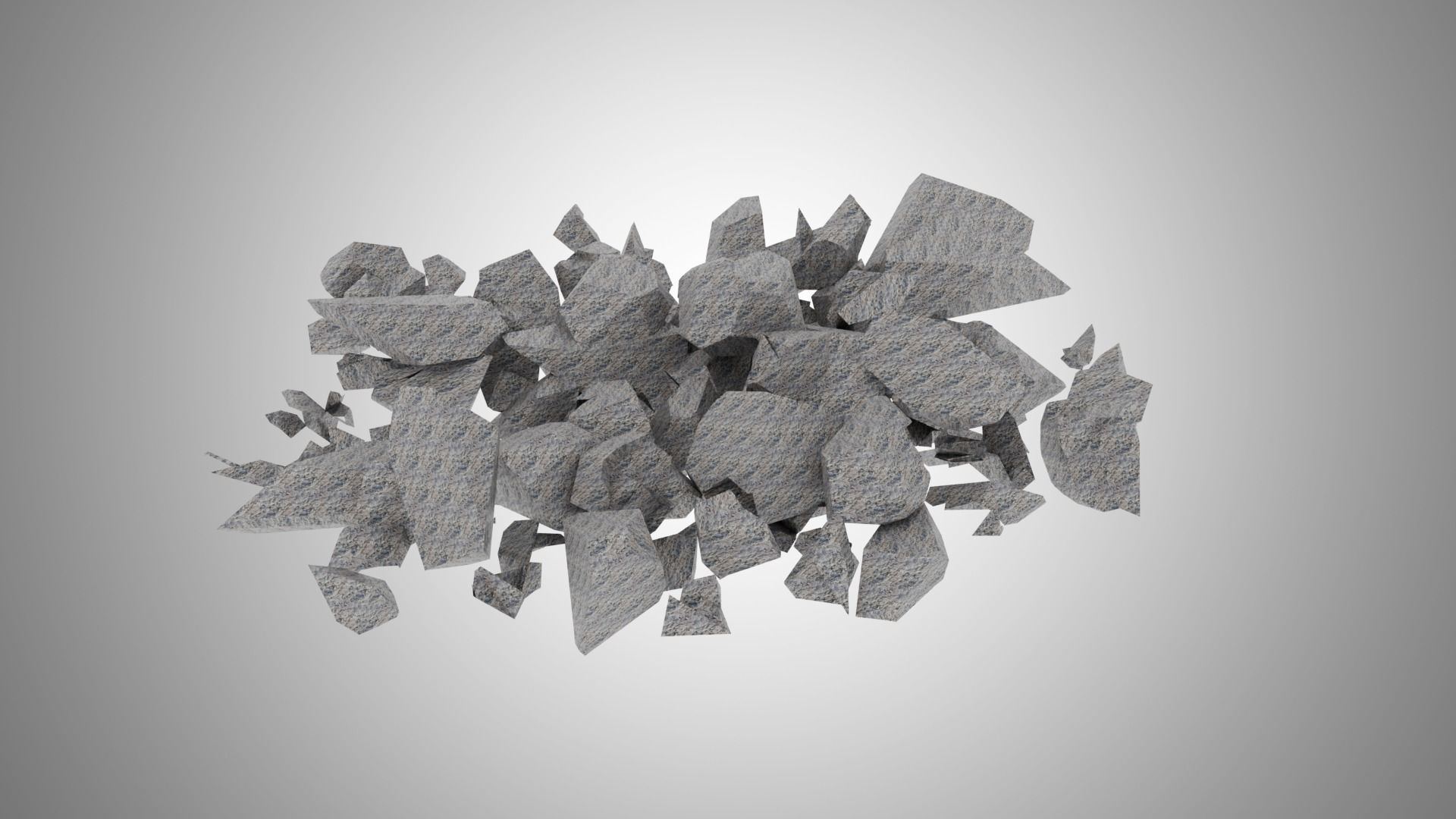 Storm Grey Rock 3D model_2