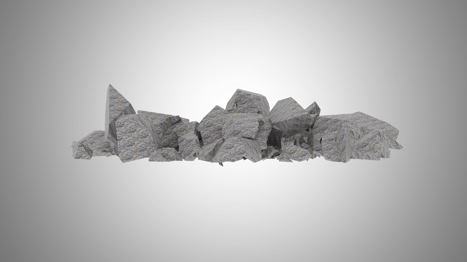 Storm Grey Rock 3D model_5