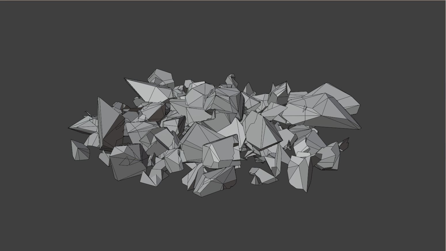 Storm Grey Rock 3D model_1