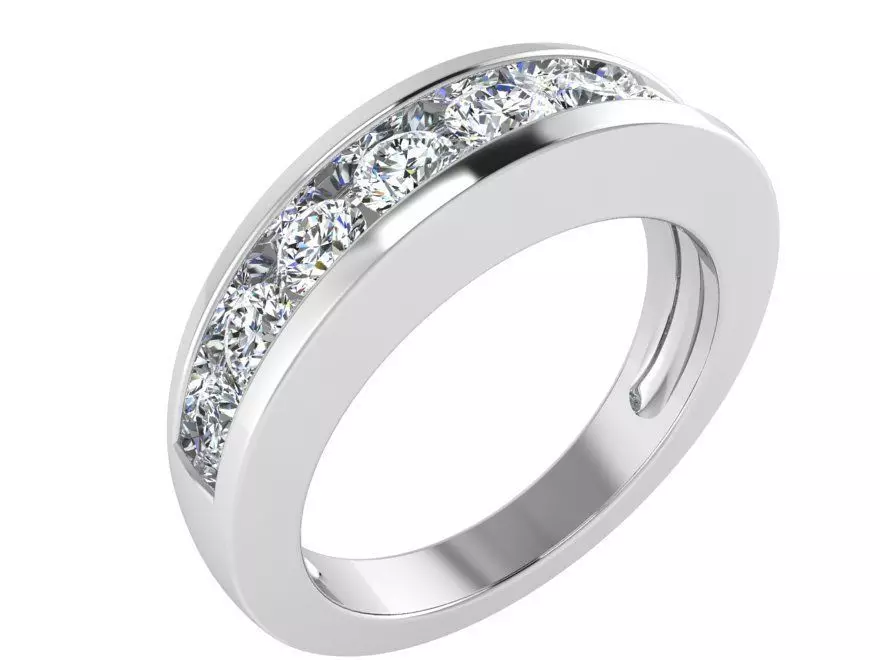 Channel Setting Band Ring 2971 3D print model_0